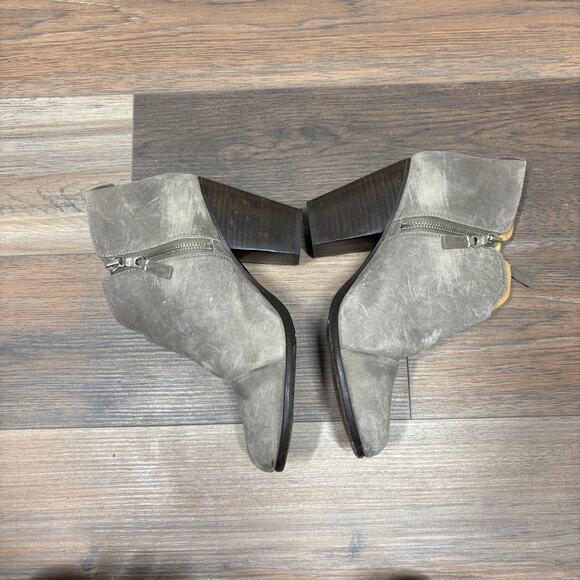 Rag & Bone Womens Size 39.5/US 9 Margot Suede Bootie Gray Heeled Almond Toe - Picture 9 of 11